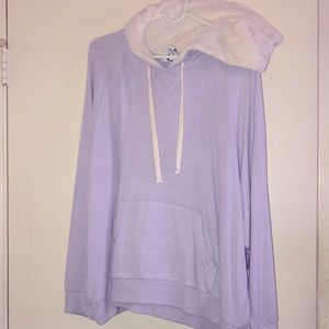 Furry jacket with hoodie